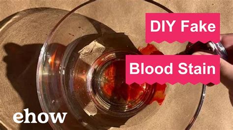 fake blood stain your clothes|make your own non staining blood.